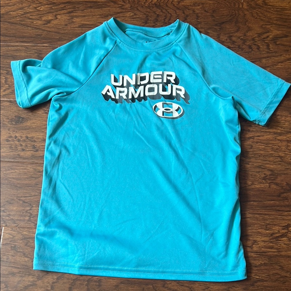 Under Armour Kids Aqua Blue Tee boys YSM